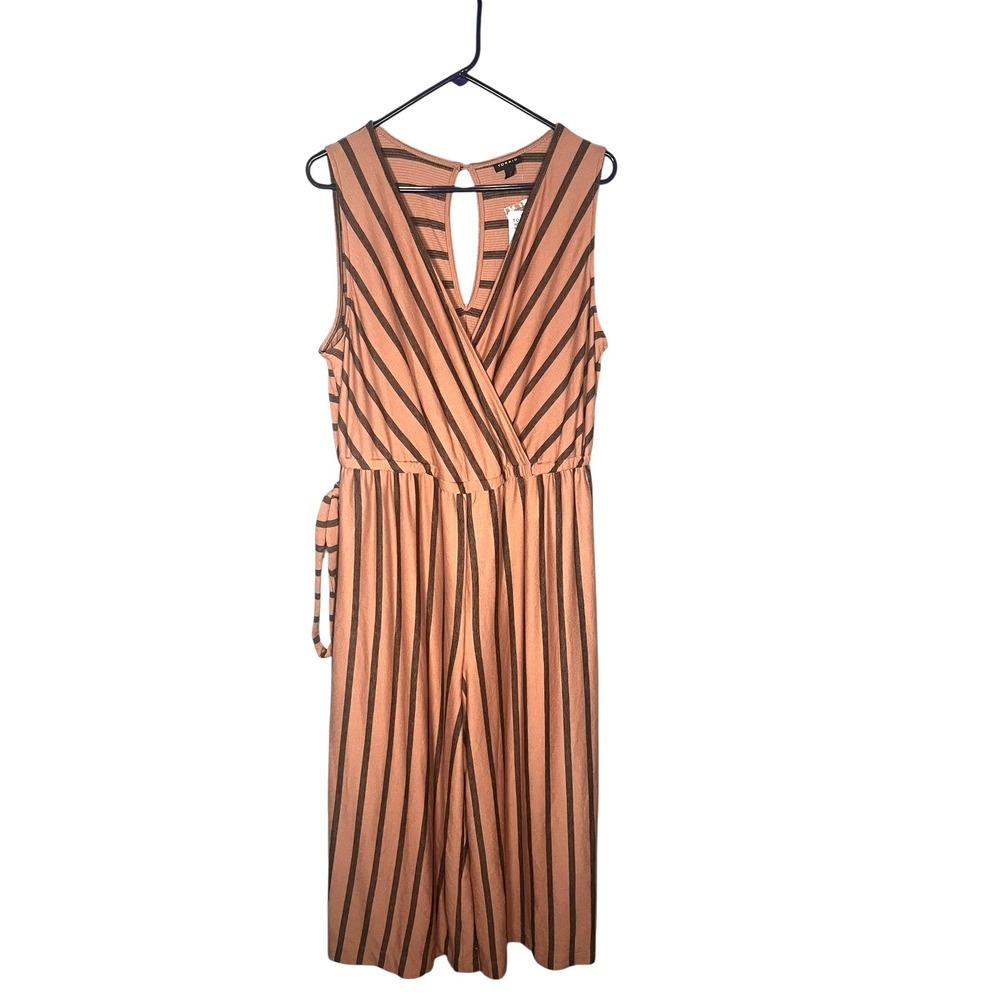 Torrid NWT Women's One Piece Jumpsuit Wide Leg Sleeveless 2X 18-20 Lined Cropped